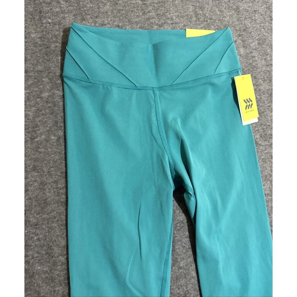 All In Motion Youth Girl's Pants Leggings High Rise Green Extra Large 14/16